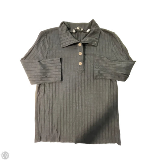 Top Long Sleeve By Vince In Black, Size: L