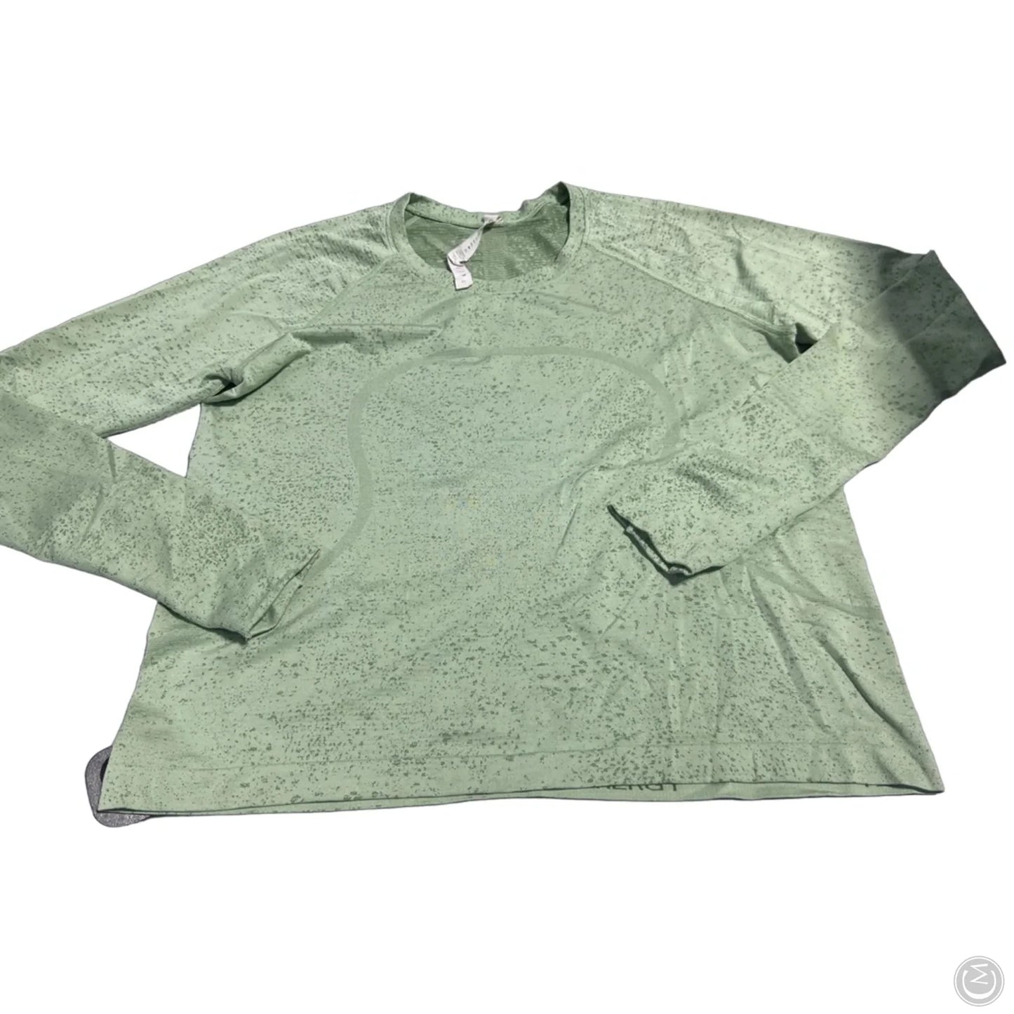 Athletic Top Long Sleeve Collar By Lululemon In Green, Size: 12