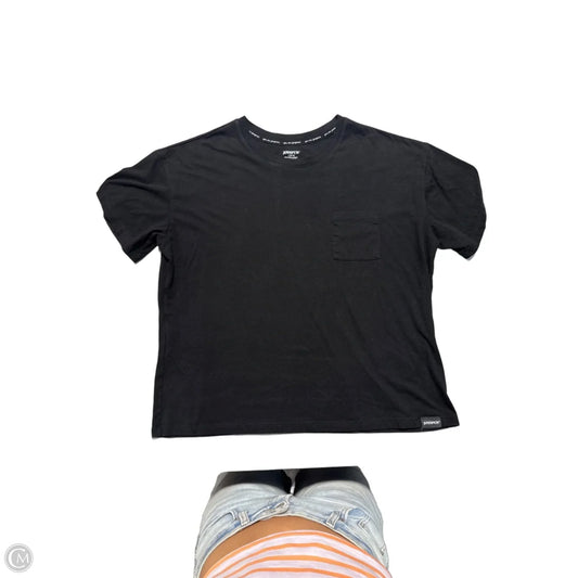 Top Short Sleeve Basic By Joyspun In Black, Size: L