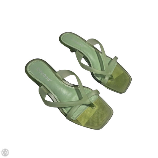 Shoes Heels Kitten By Cmc In Green, Size: 7