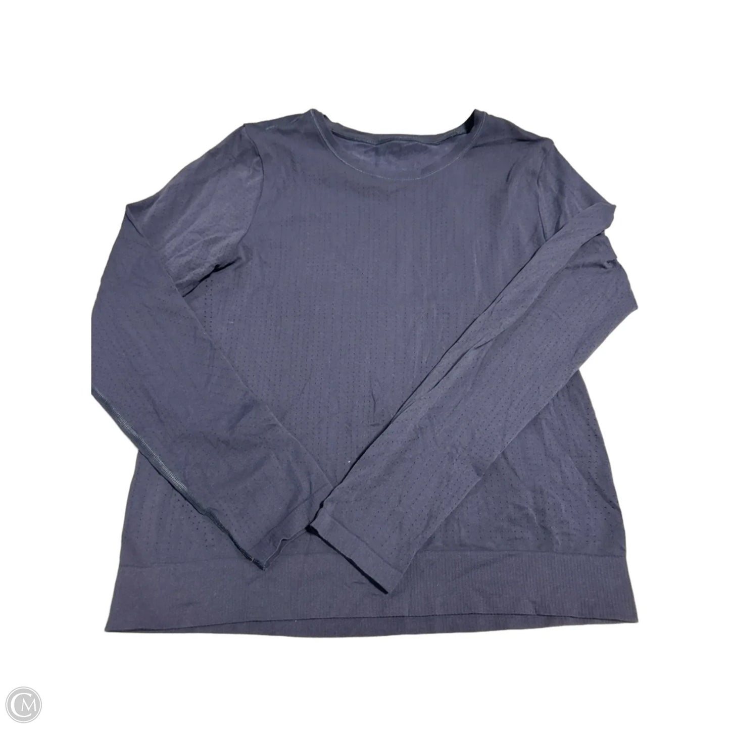Athletic Top Long Sleeve Collar By Athleta In Navy, Size: M