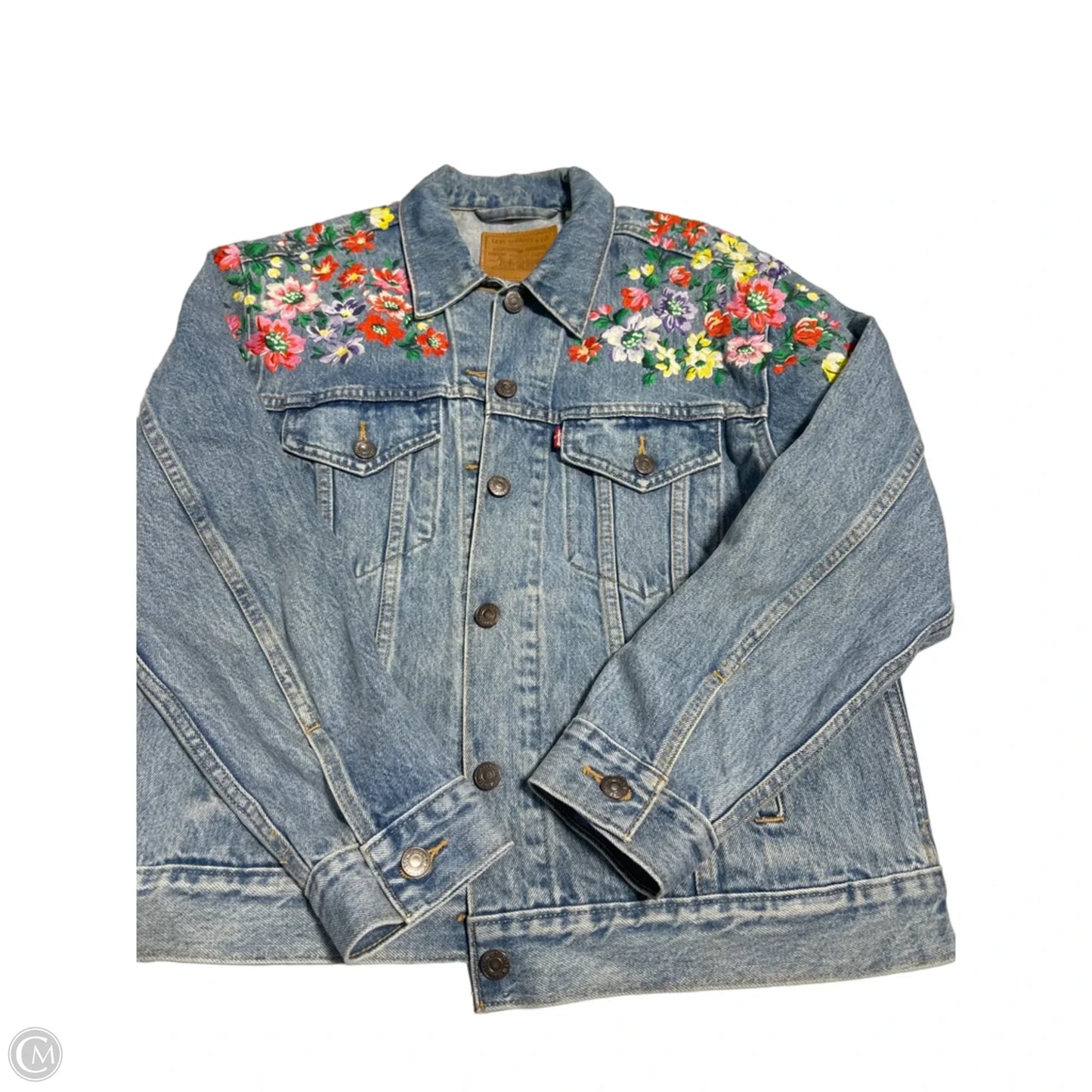 Jacket Denim By Levis In Blue Denim, Size: M