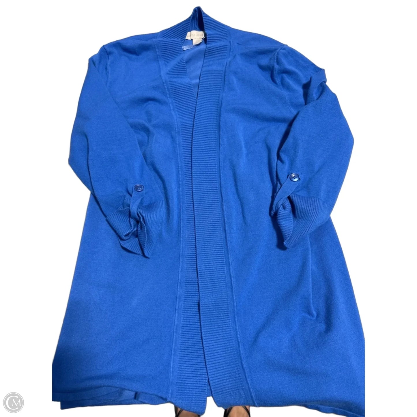 Cardigan By Laura Ashley In Blue, Size: Xl