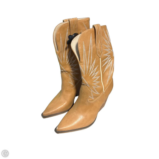 Boots Ankle Heels By Oasis Society In Tan, Size: 6.5