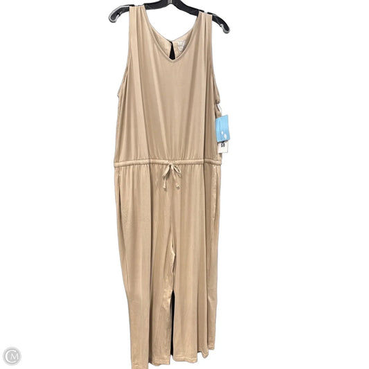 Jumpsuit By Muk Luks In Tan, Size: 3x