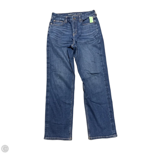 Jeans Straight By American Eagle In Blue Denim, Size: 10l