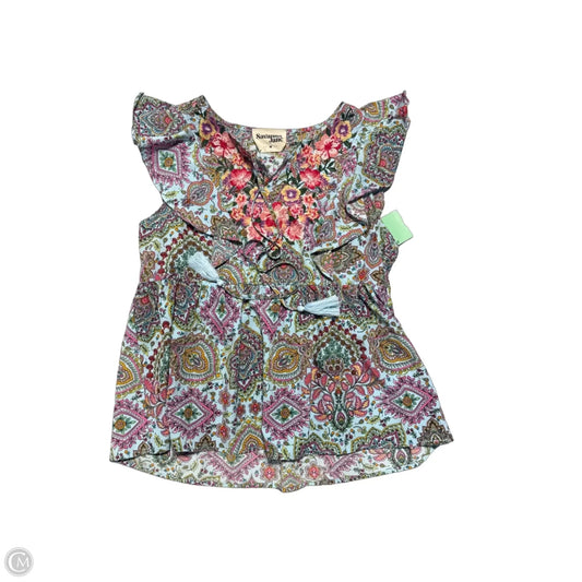 Top Short Sleeve By Savanna Jane In Multi-colored, Size: M