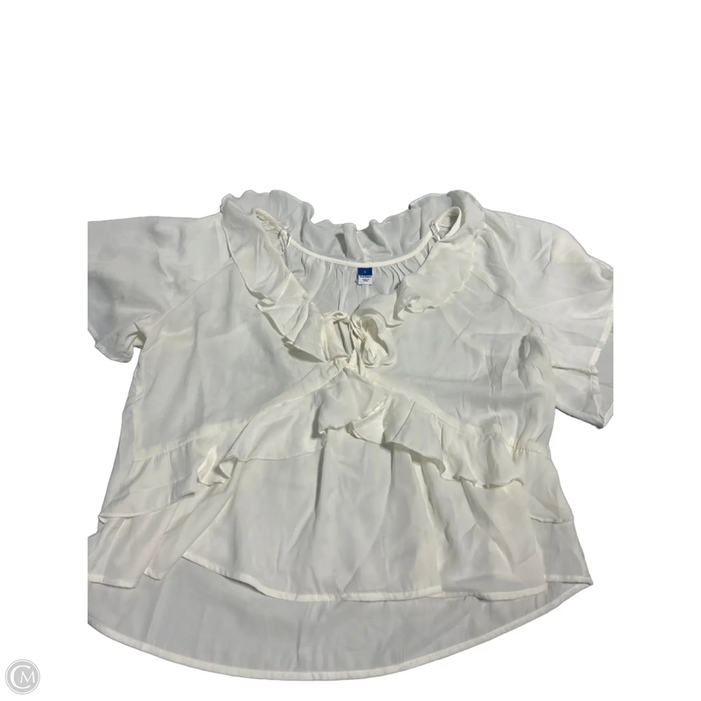 Top Short Sleeve By Old Navy In Cream, Size: L