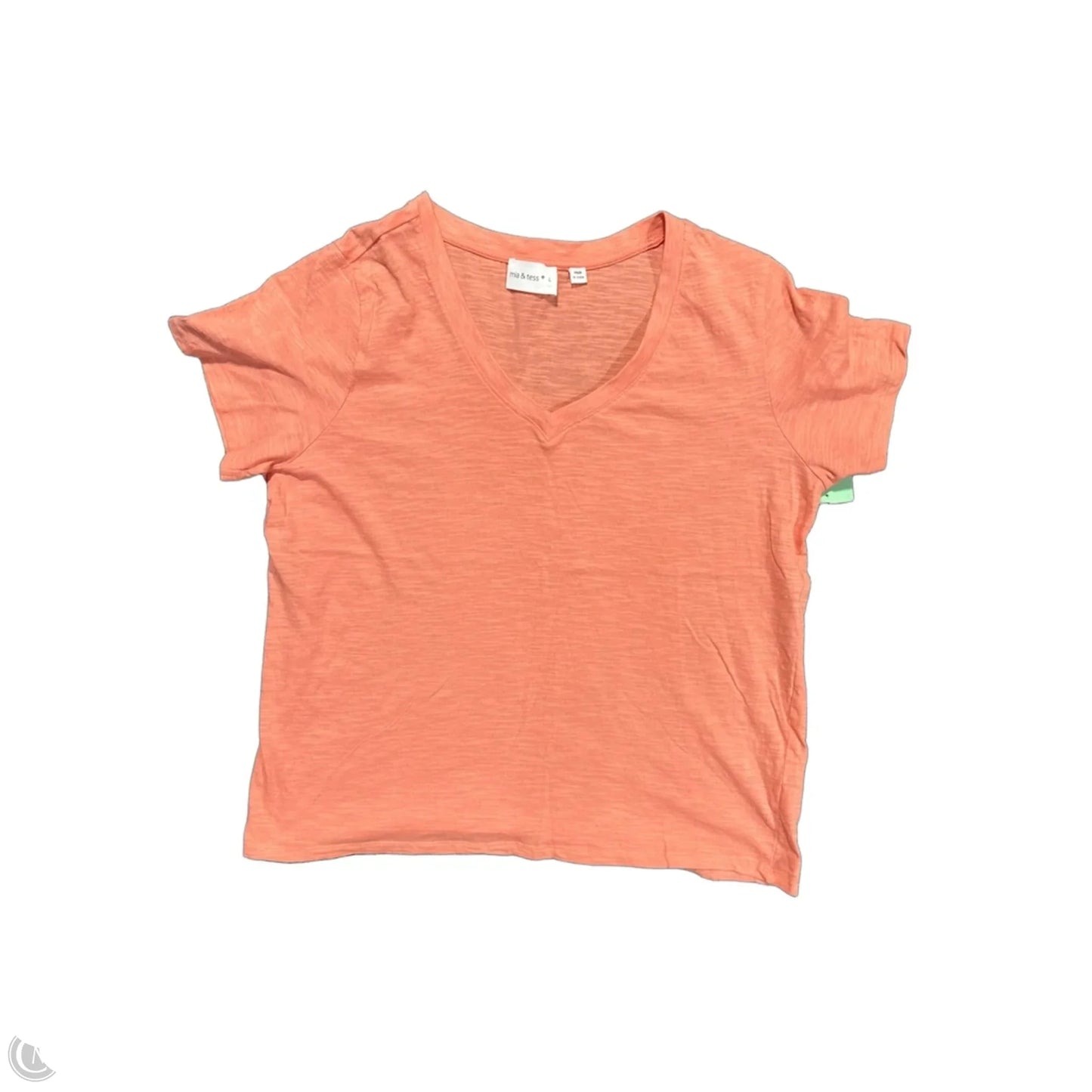 Top Short Sleeve Basic By Cmc In Orange, Size: L
