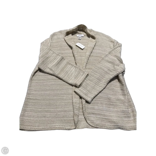 Cardigan By Cj Banks In Tan, Size: 2x