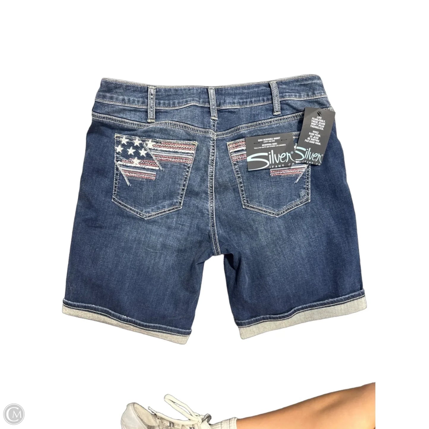 Shorts By Silver In Blue Denim, Size: 14