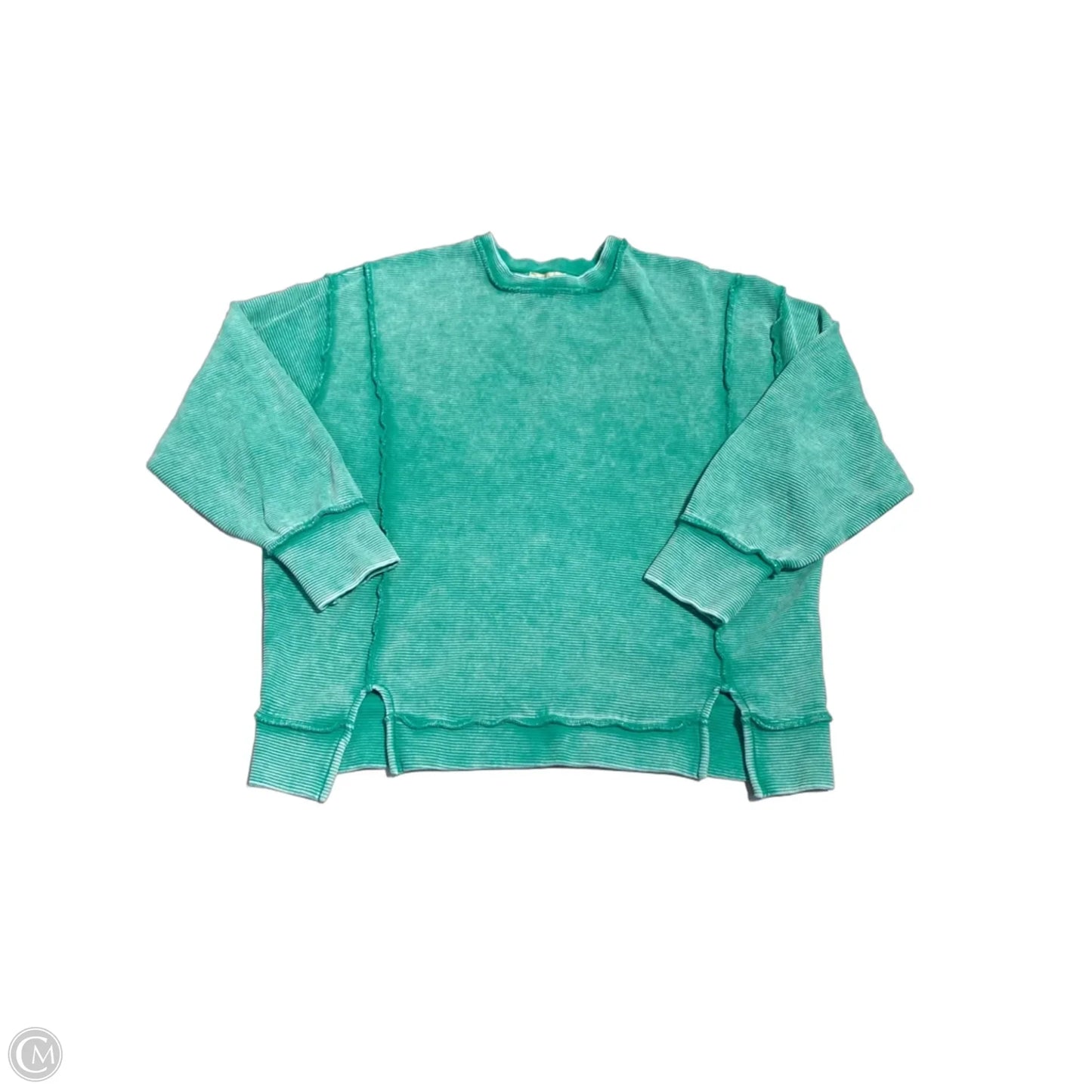 Top Long Sleeve By Zenana In Green, Size: L