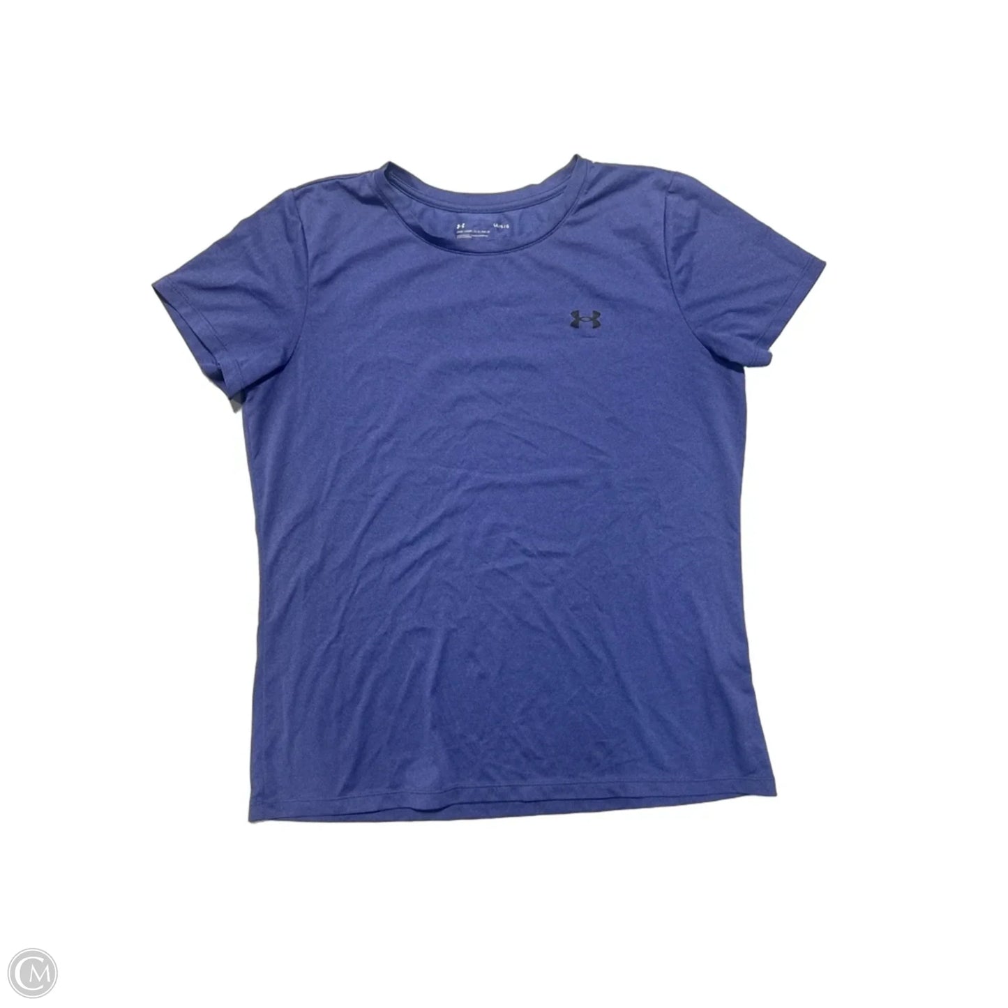 Athletic Top Short Sleeve By Under Armour In Navy, Size: L