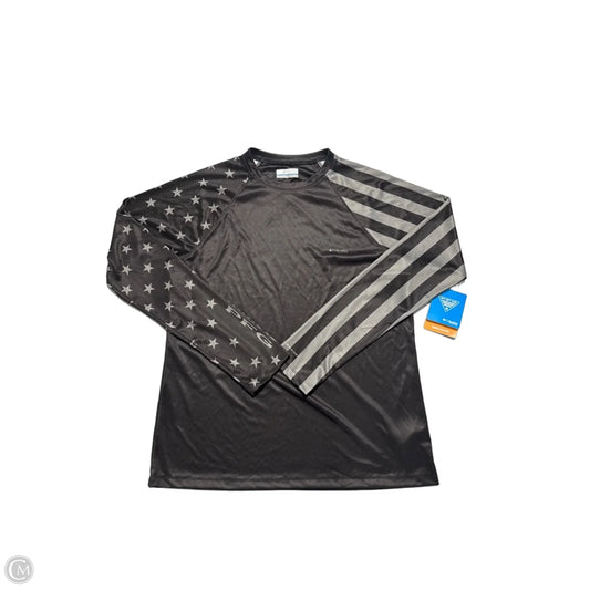 Top Long Sleeve By Columbia In Black & Grey, Size: L