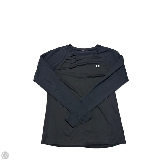 Top Long Sleeve By Under Armour In Black, Size: M