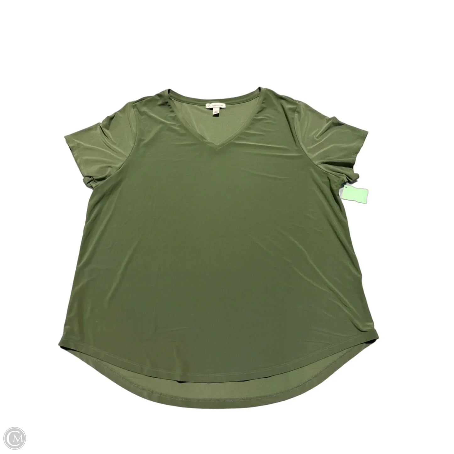 Top Short Sleeve By Cmc In Green, Size: 2x