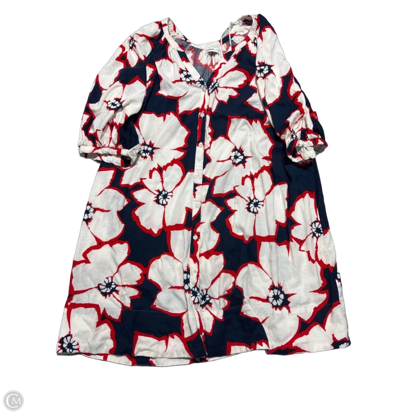 Dress Casual Midi By Sonoma In Blue & Red, Size: 2x