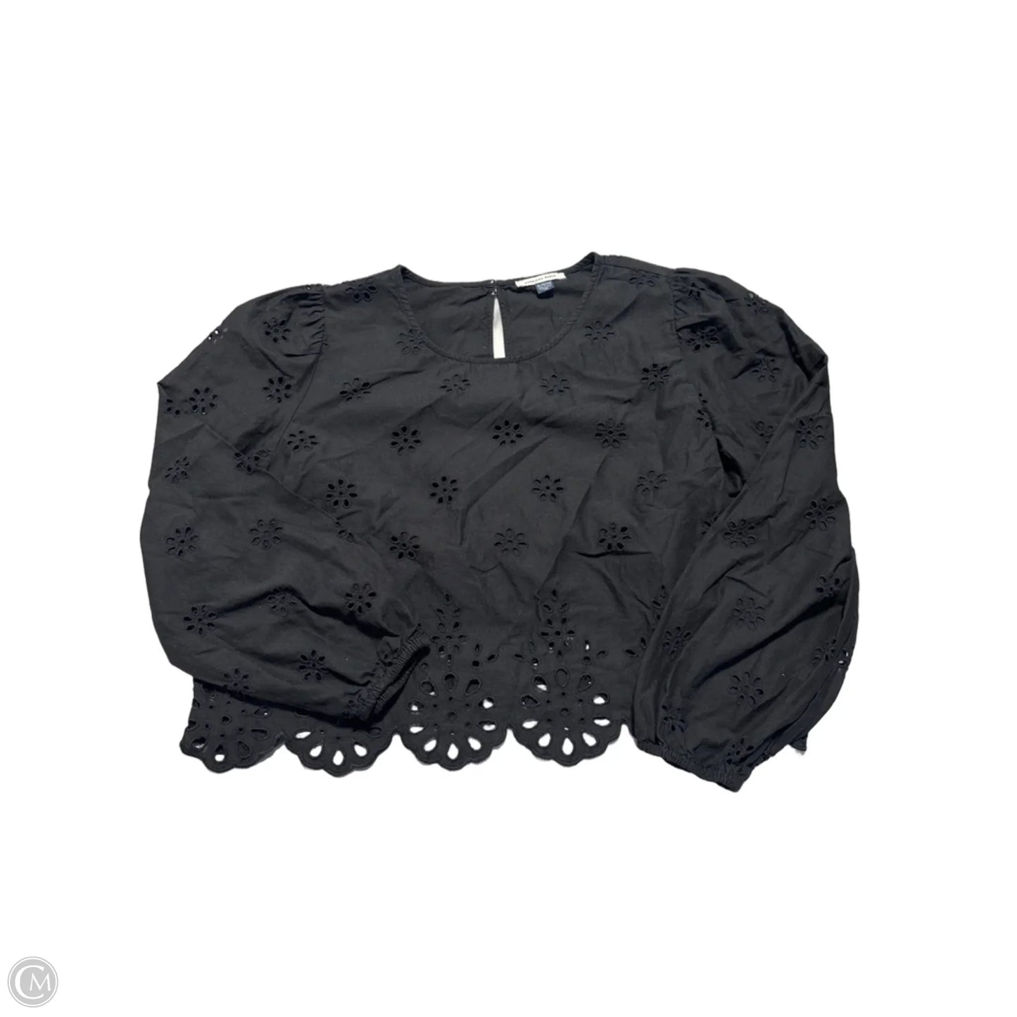 Top Long Sleeve By American Eagle In Black, Size: Xl