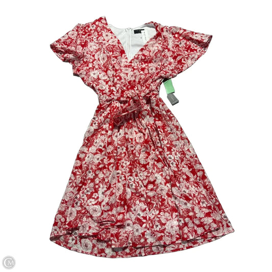 Dress Casual Short By Lane Bryant In Red & White, Size: 2x