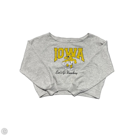Top Long Sleeve By Hollister In Grey, Size: S