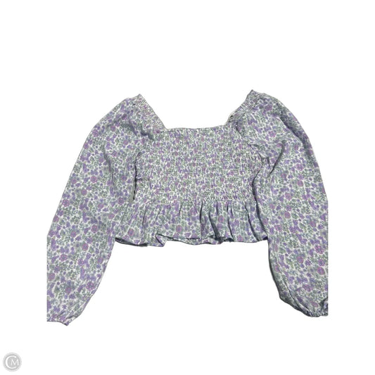 Top Long Sleeve By Japna In Floral Print, Size: S