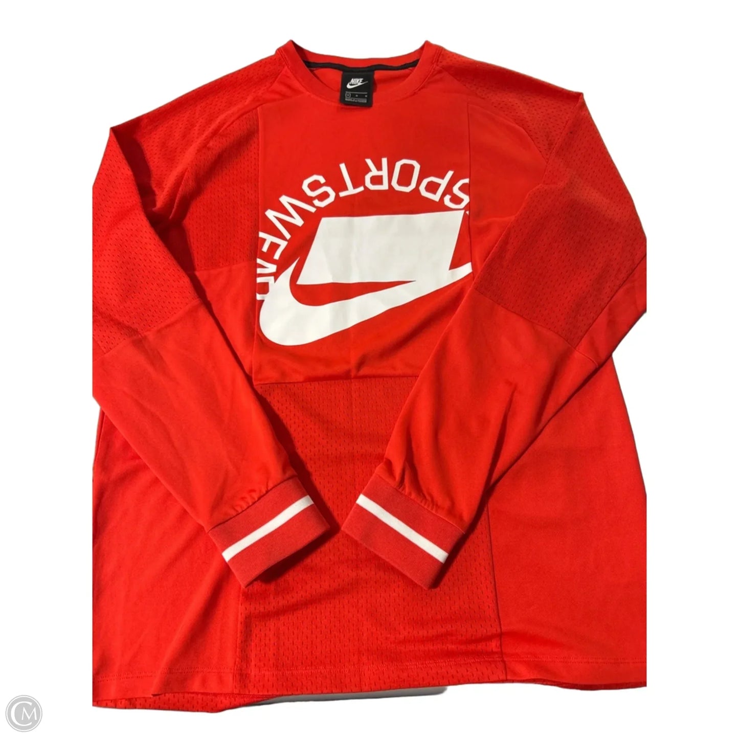 Top Long Sleeve By Nike In Orange, Size: M