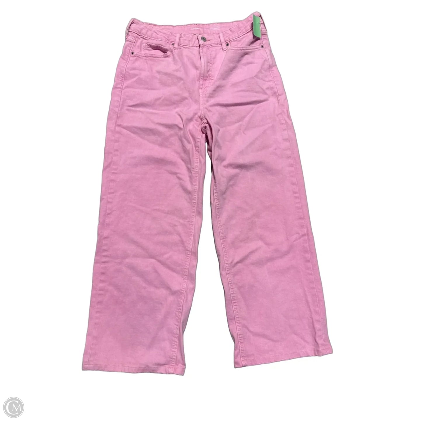 Jeans Wide Leg By Old Navy In Pink Denim, Size: 10