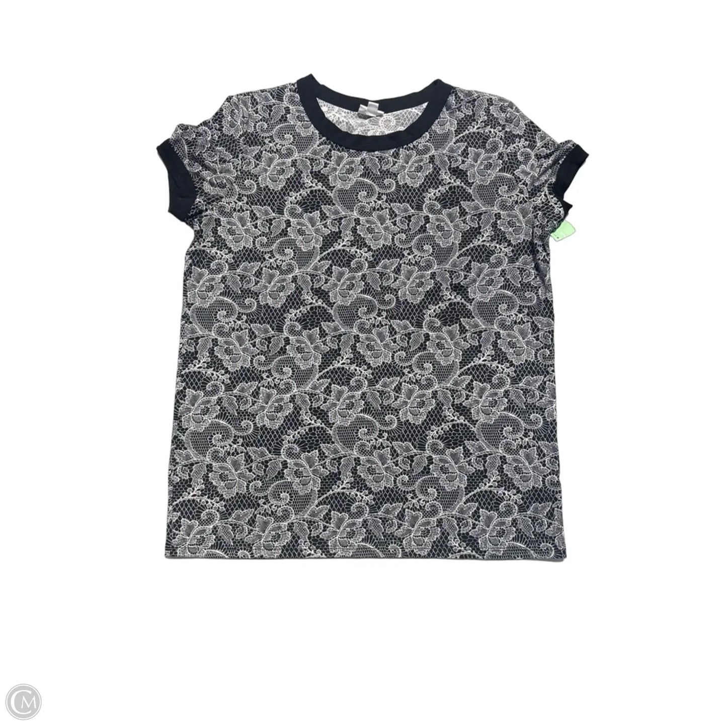 Top Short Sleeve By Lularoe In Black & White, Size: Xl