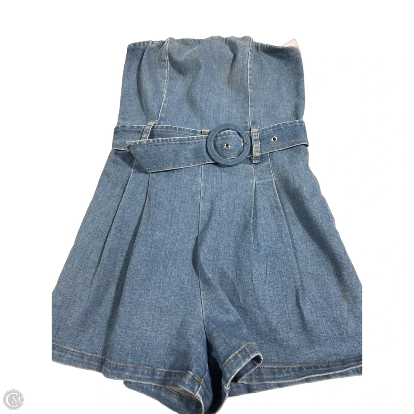 Romper By Olivaceous In Blue Denim, Size: S
