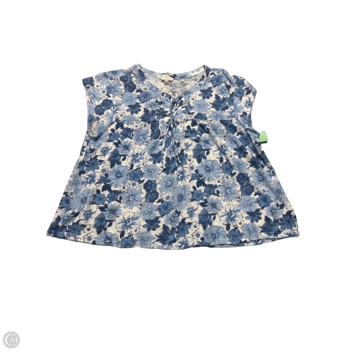 Top Short Sleeve By Lucky Brand In Blue, Size: Xl