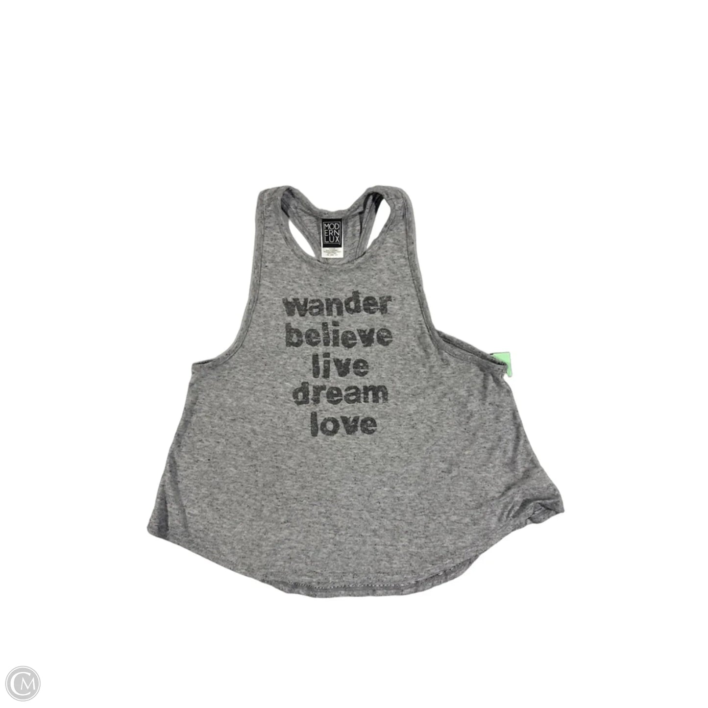 Tank Top By Modern Lux In Grey, Size: M