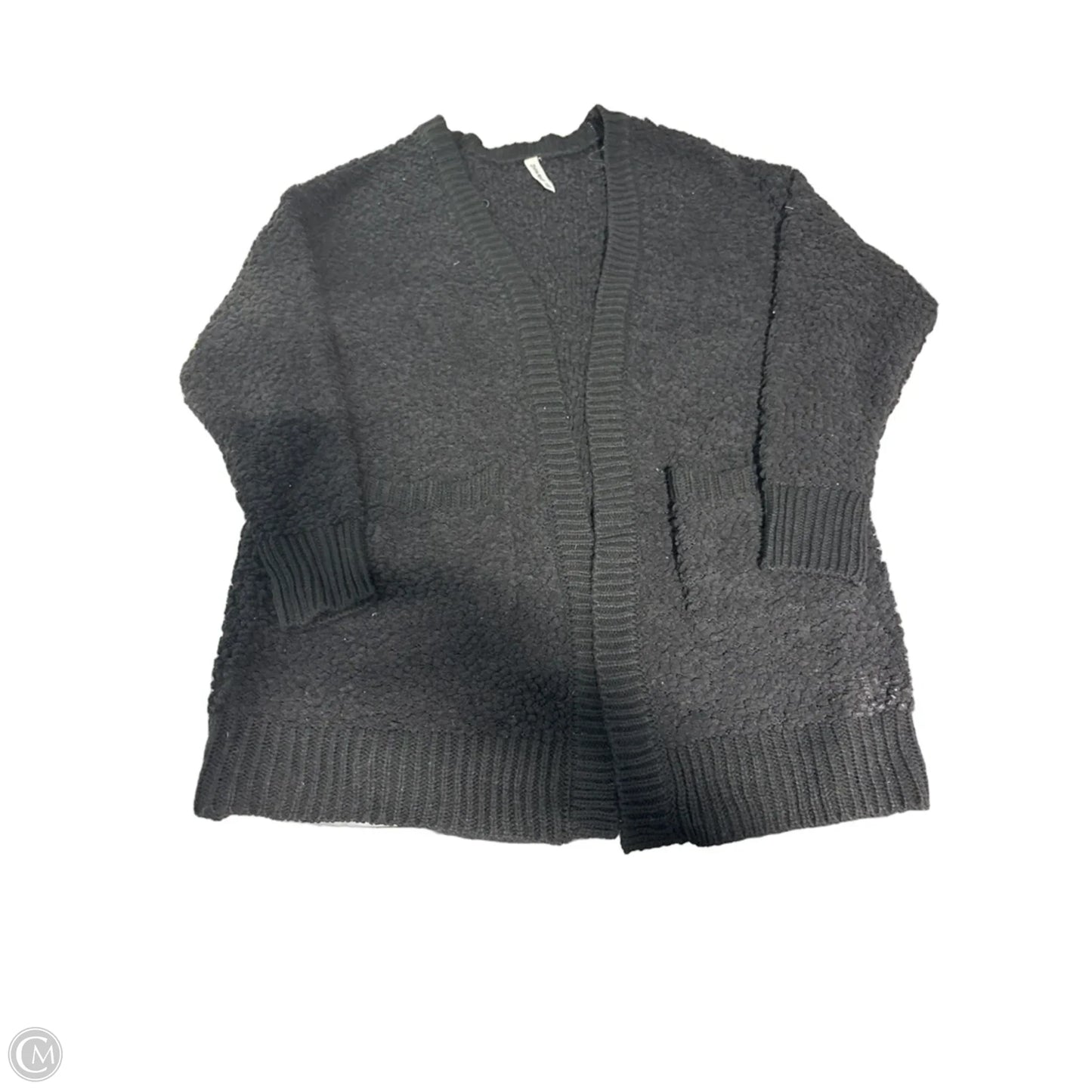 Sweater Cardigan By Zenana In Black, Size: Xl