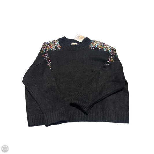 Sweater By Perfect Peach In Black, Size: M