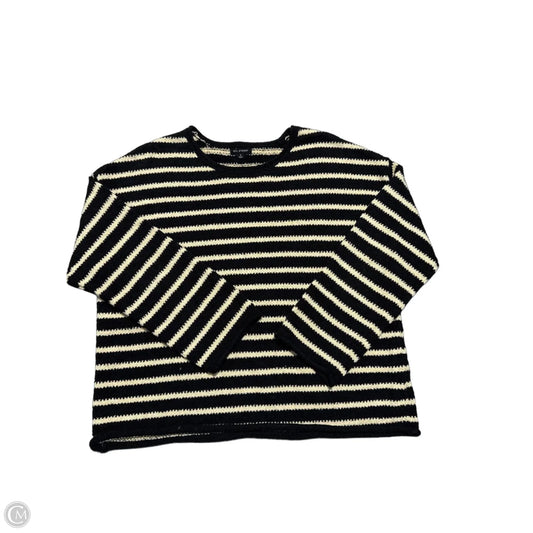 Sweater By Blu Pepper In Black & Cream, Size: L