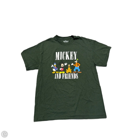 Top Short Sleeve By Disney In Green, Size: L