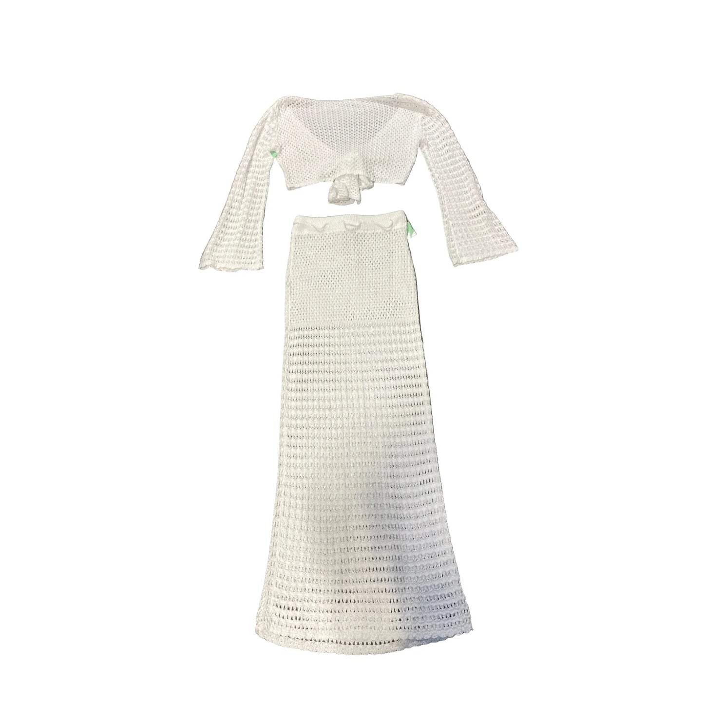 Top 2pc Long Sleeve By Cmc In White, Size: M