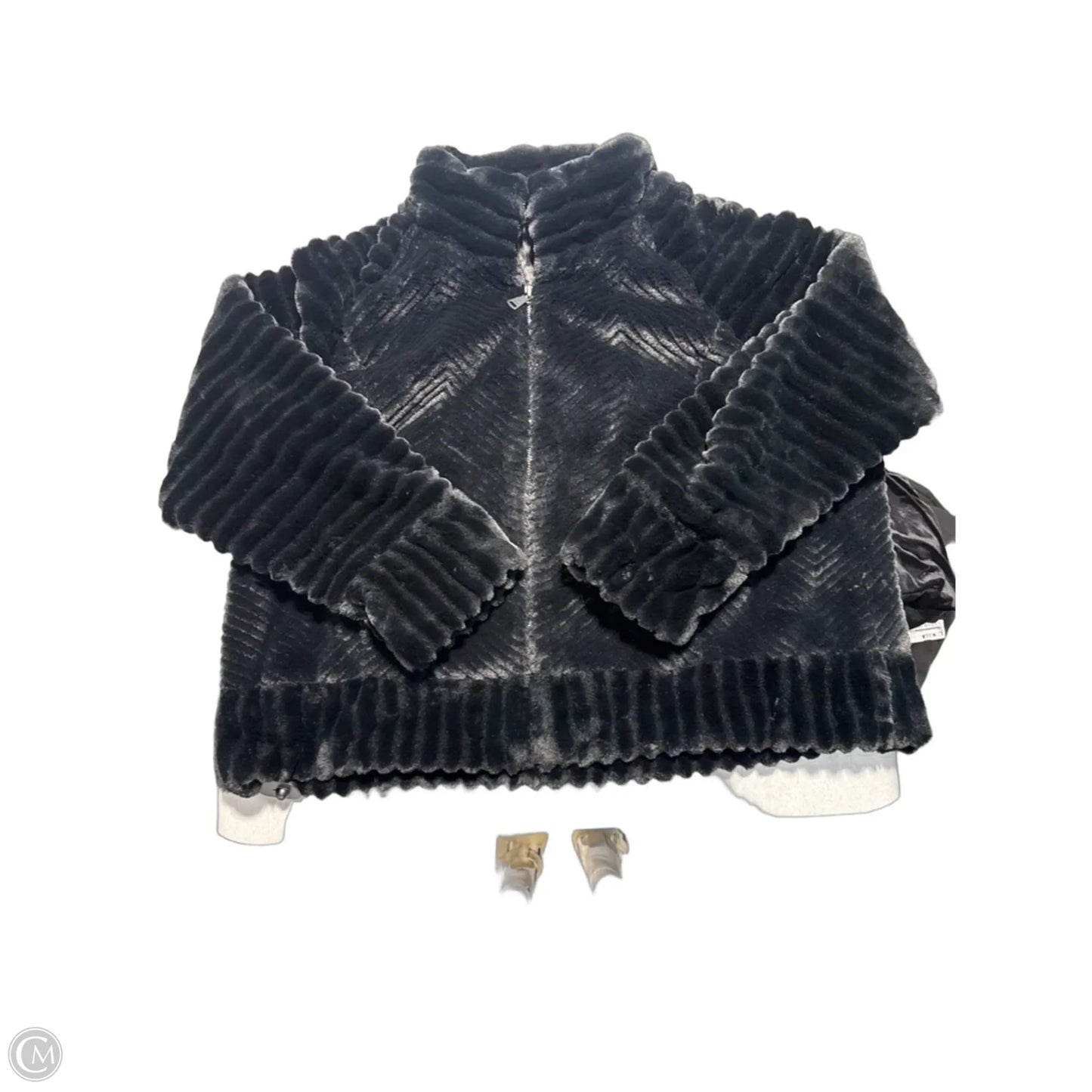 Jacket Faux Fur & Sherpa By Bernardo In Black, Size: 3x