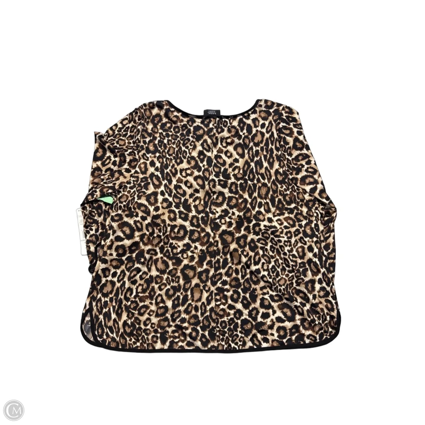 Top 3/4 Sleeve By Msk In Leopard Print, Size: 3x