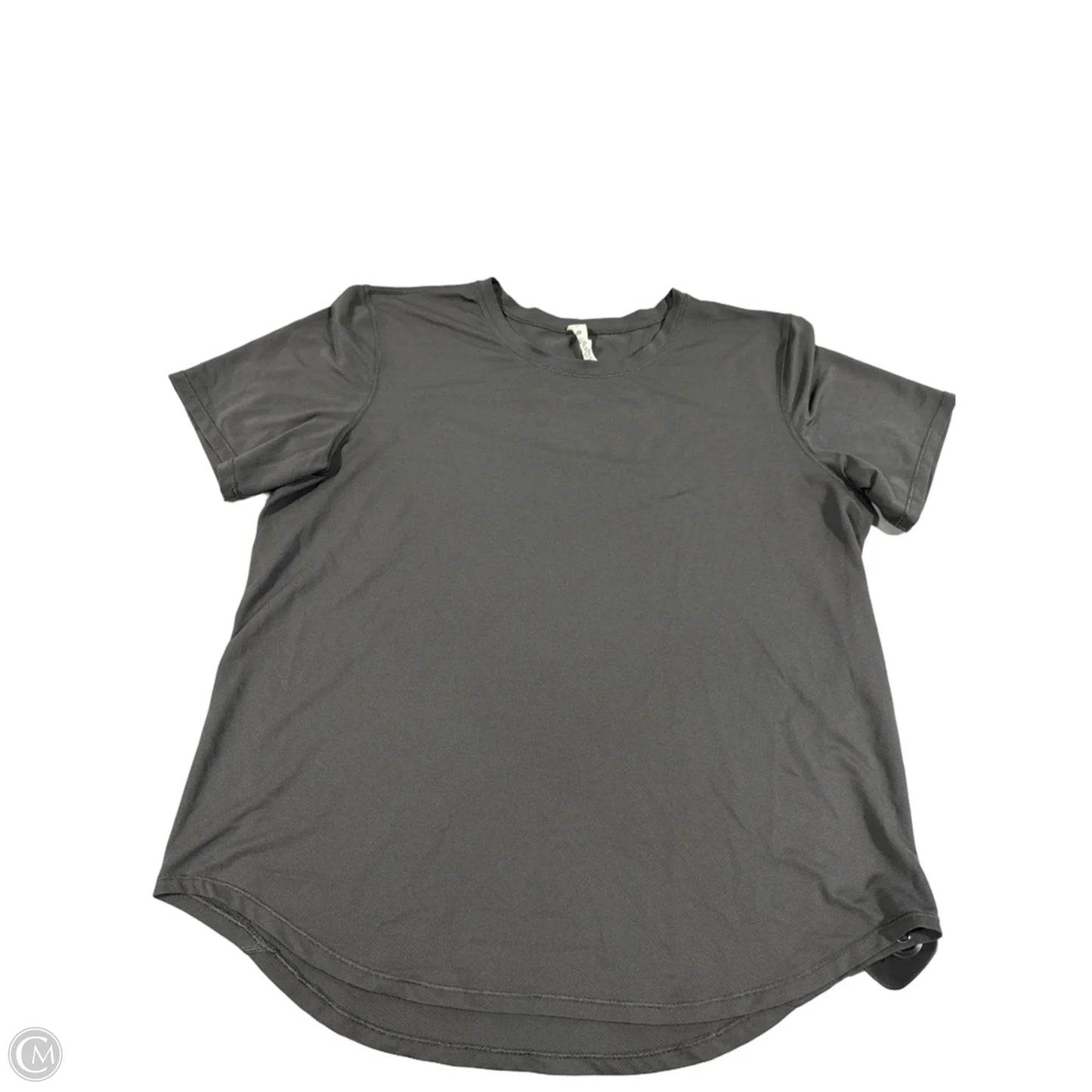 Athletic Top Short Sleeve By Lululemon In Grey, Size: 10