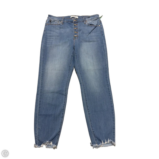 Jeans Skinny By Kancan In Blue Denim, Size: Xl