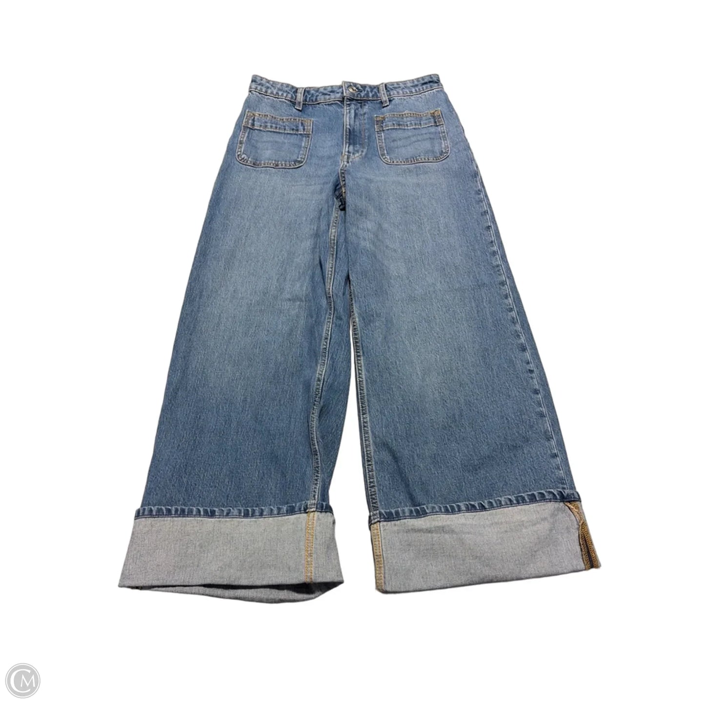 Jeans Wide Leg By Free Assembly In Blue Denim, Size: 8