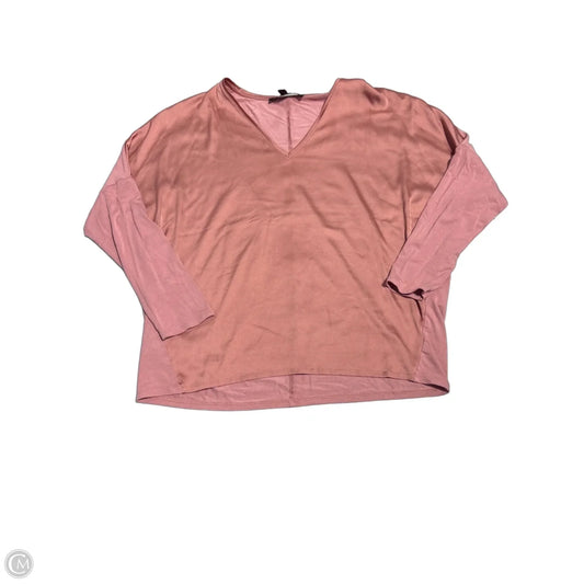 Top Long Sleeve By White House Black Market In Pink, Size: M