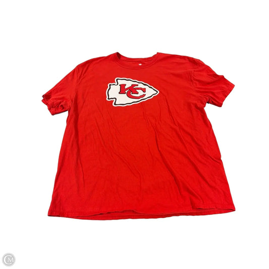 Top Short Sleeve By Fanatics In Red, Size: 2x