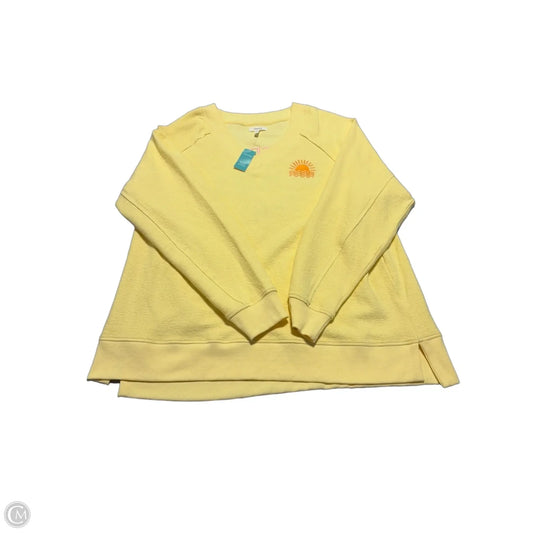 Sweatshirt Crewneck By Maurices In Yellow, Size: 1x