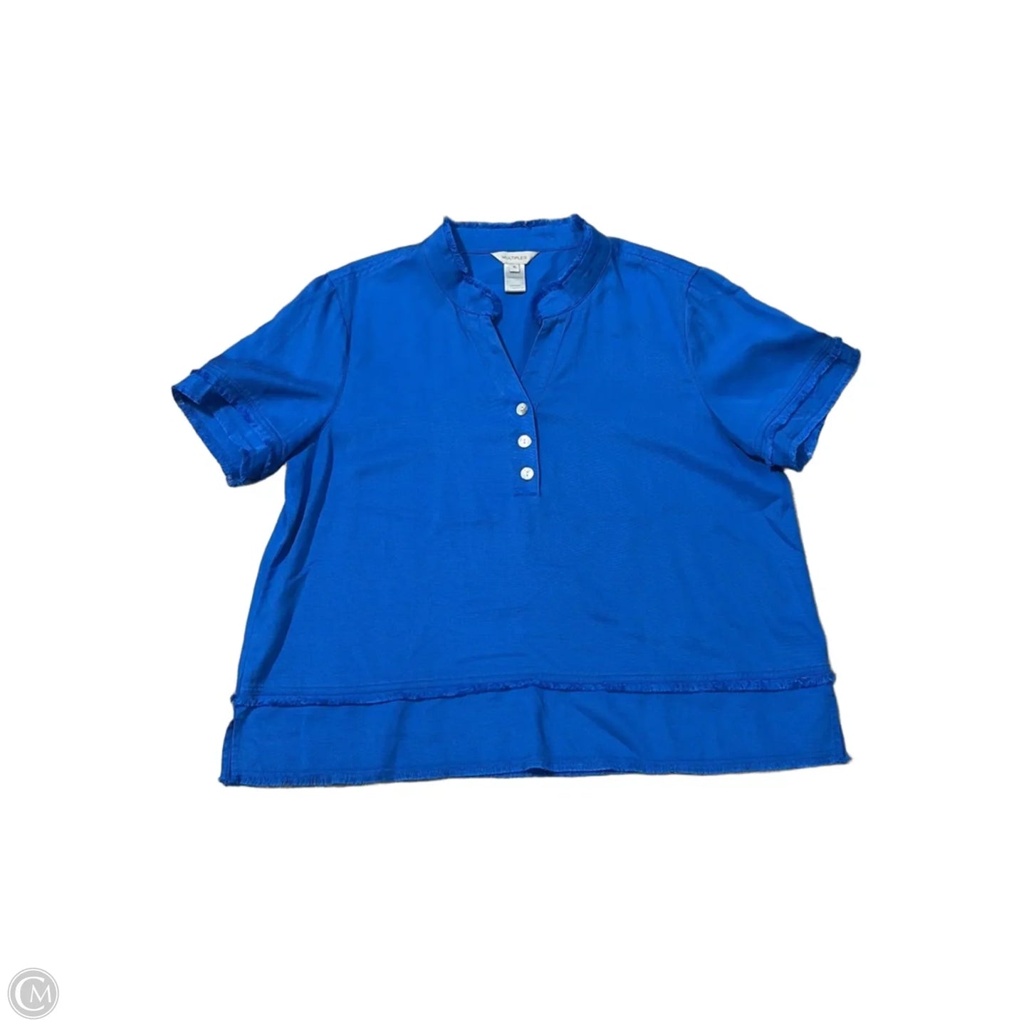 Top Short Sleeve By Multiples In Blue, Size: Xl