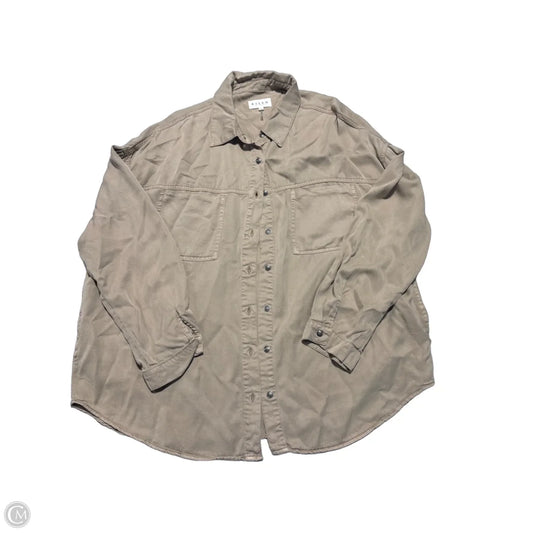Top Long Sleeve By Risen In Tan, Size: Xl
