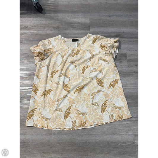Top Short Sleeve By Lane Bryant In Tan, Size: 3x