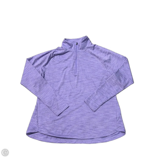 Athletic Top Long Sleeve Collar By Dsg Outerwear In Purple, Size: 2x
