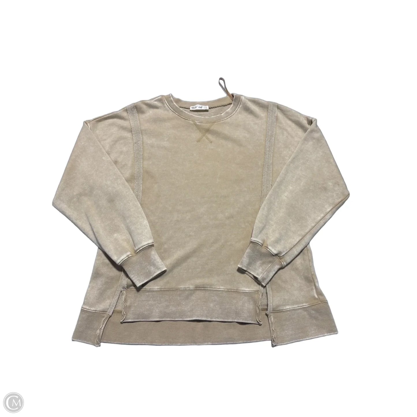 Sweatshirt Crewneck By New In In Tan, Size: S
