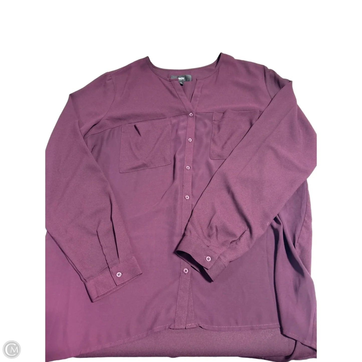 Top Long Sleeve By Cmc In Red, Size: L